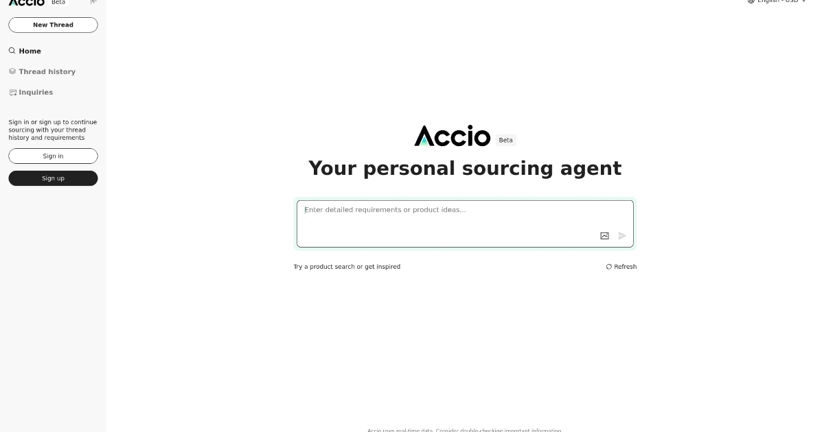 Accio screenshot
