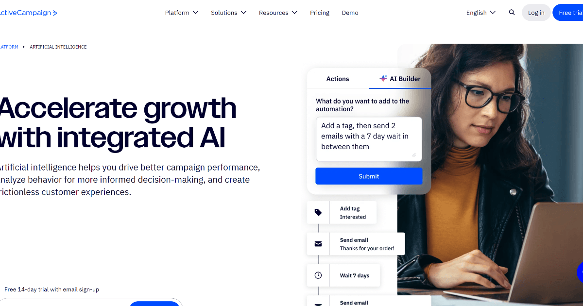 ActiveCampaign AI screenshot