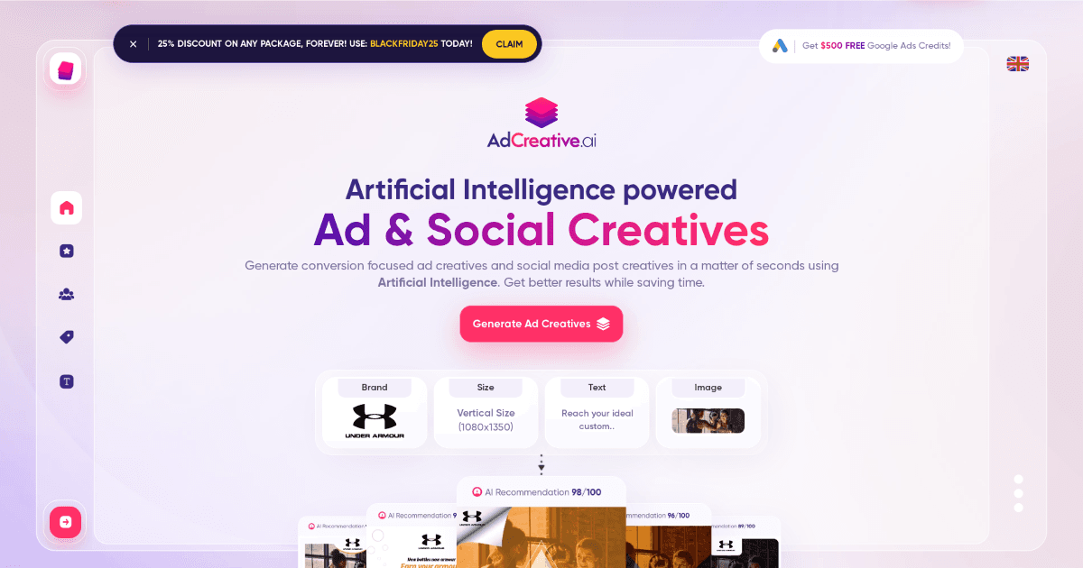 Adcreative.ai screenshot