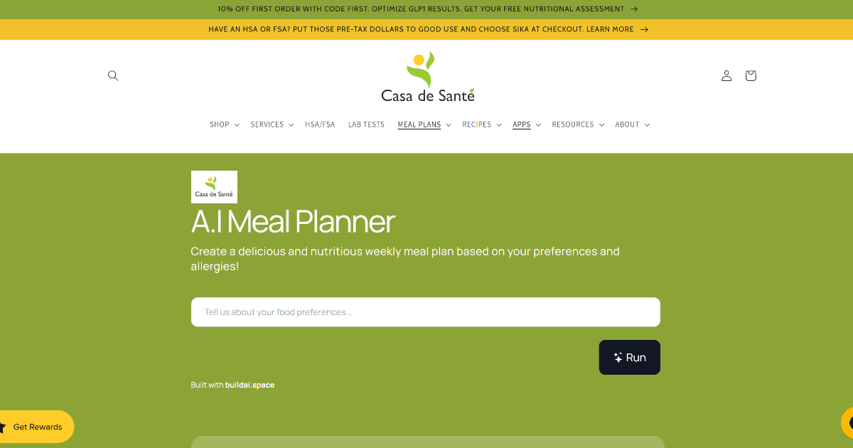 AI Meal Planner screenshot