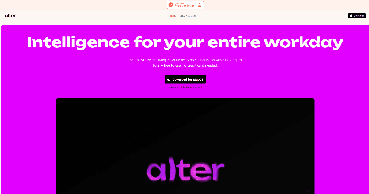 Alter screenshot