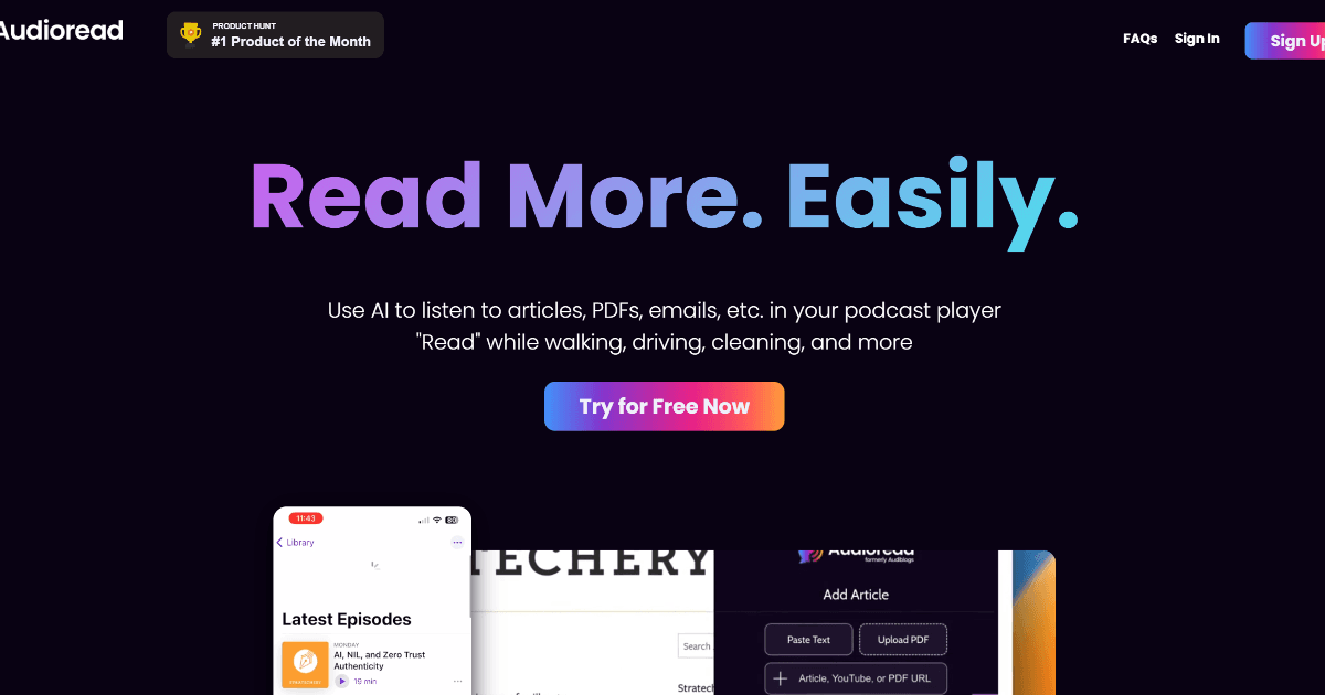 Audioread screenshot