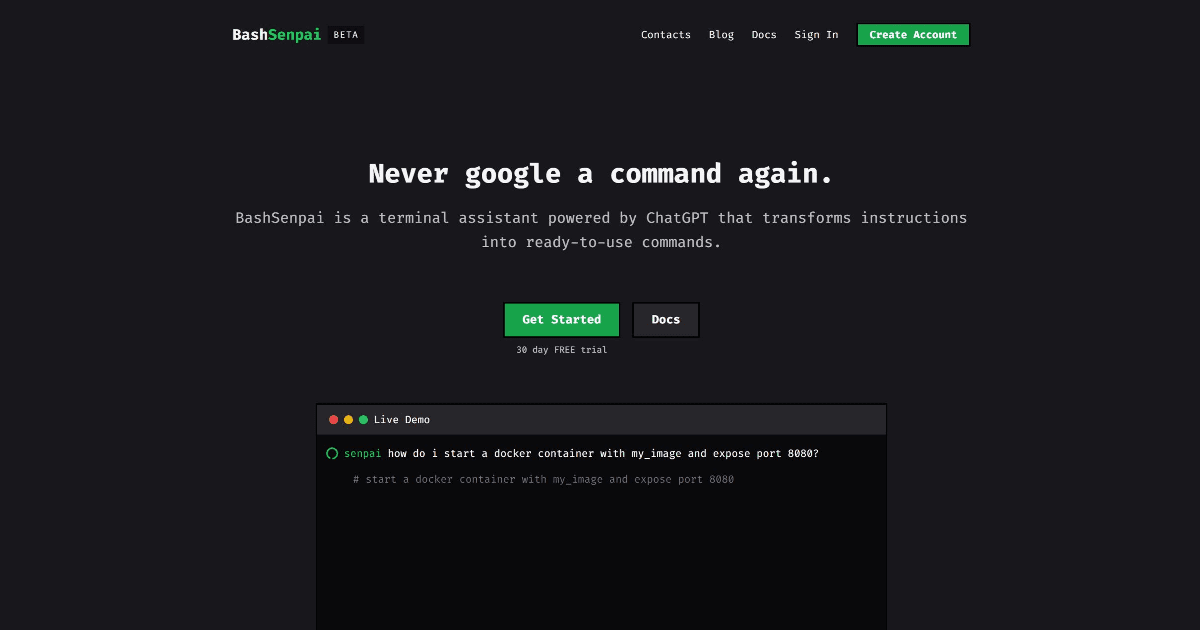 BashSenpai screenshot