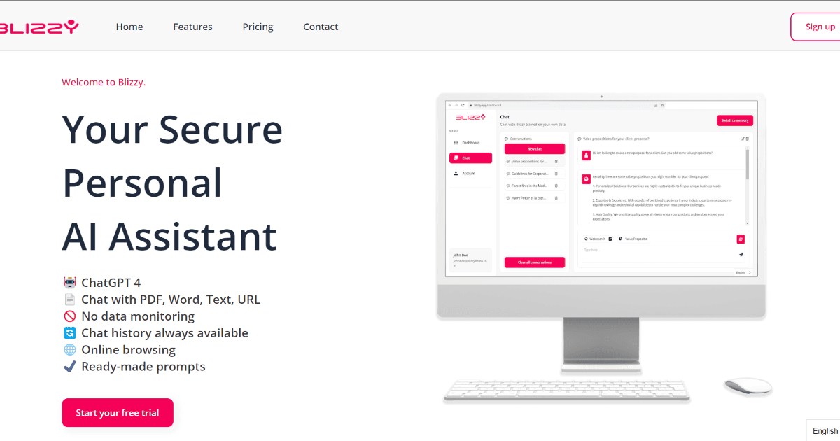 Blizzy AI screenshot