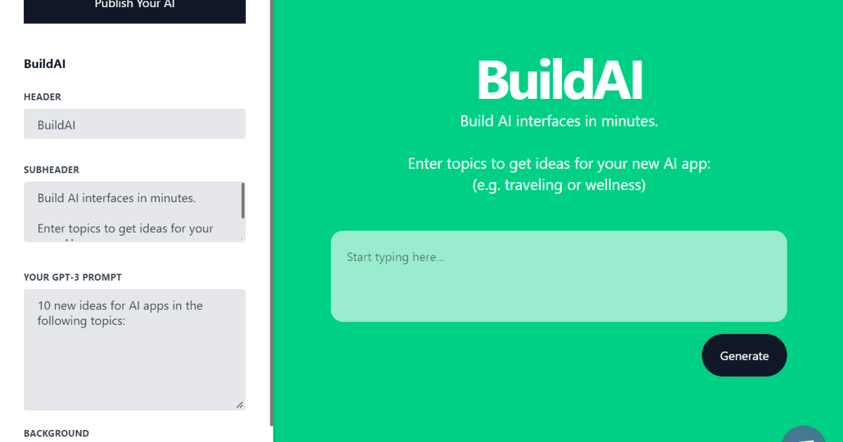 Build AI screenshot