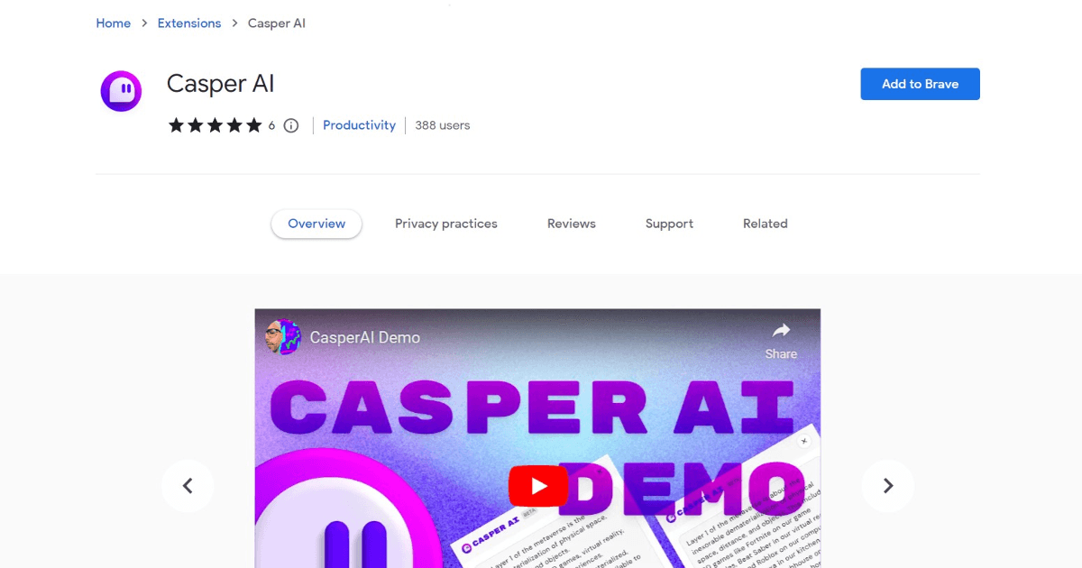 Casper AI screenshot