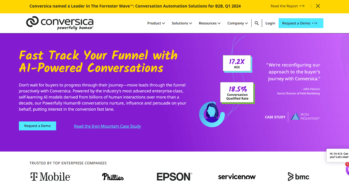 Conversica screenshot