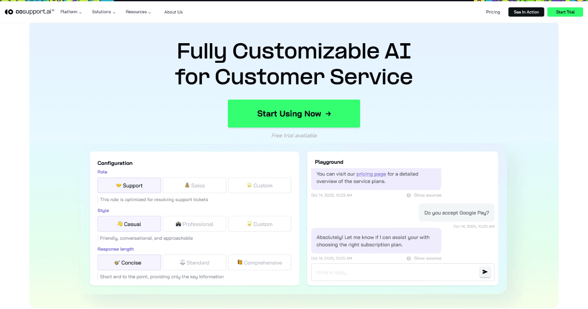 CoSupport AI screenshot