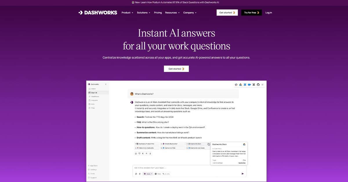 Dashworks screenshot