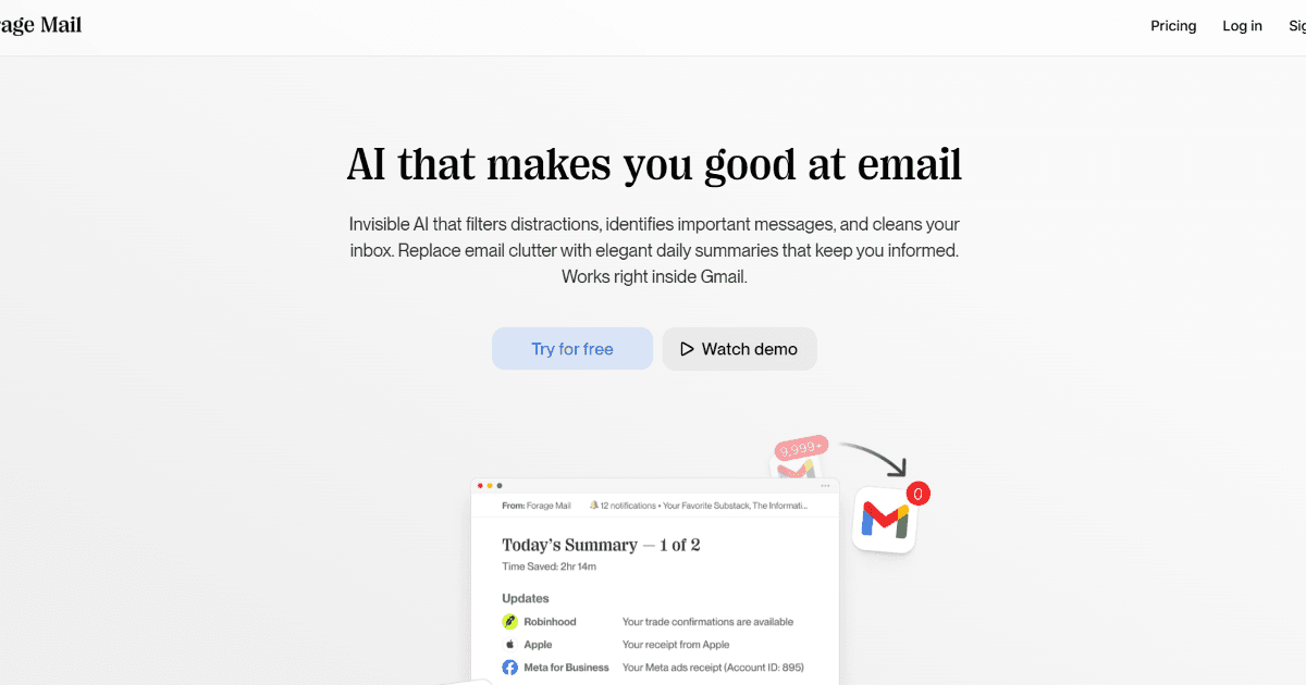 Forage Mail screenshot