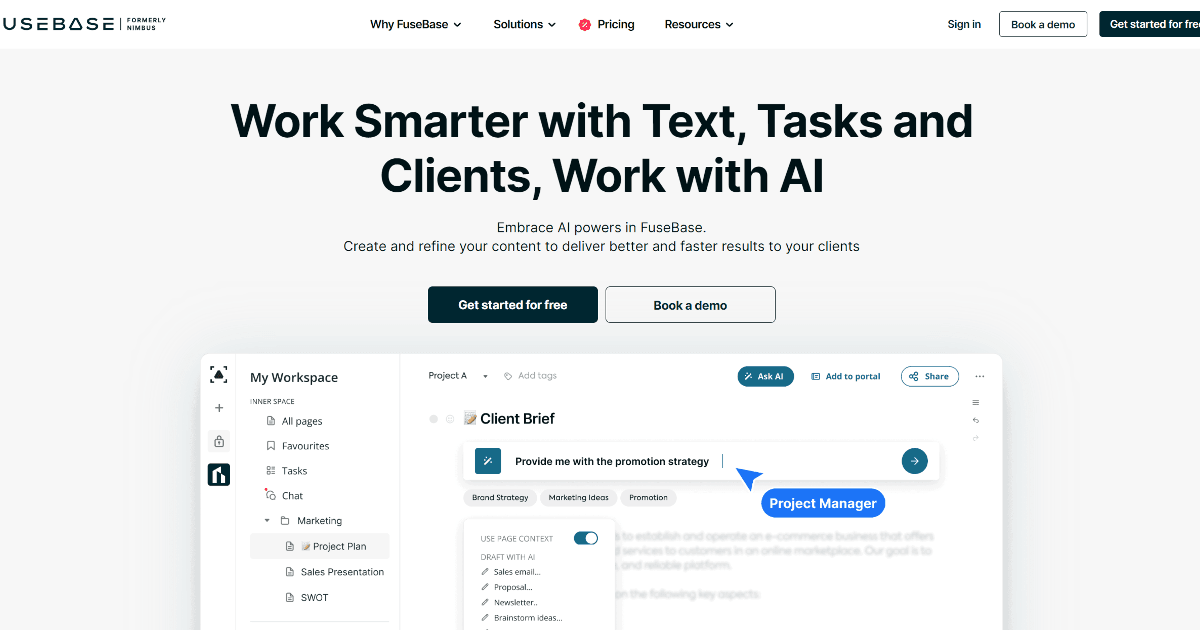 FuseBase AI screenshot