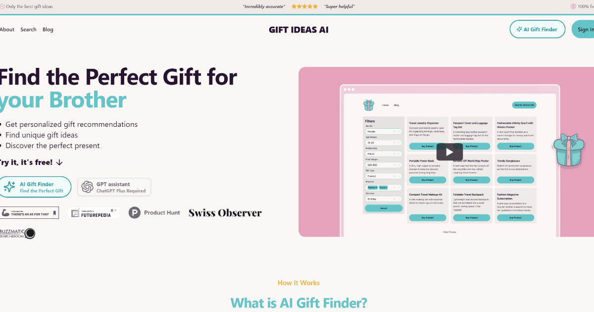 Gift Ideas AI screenshot
