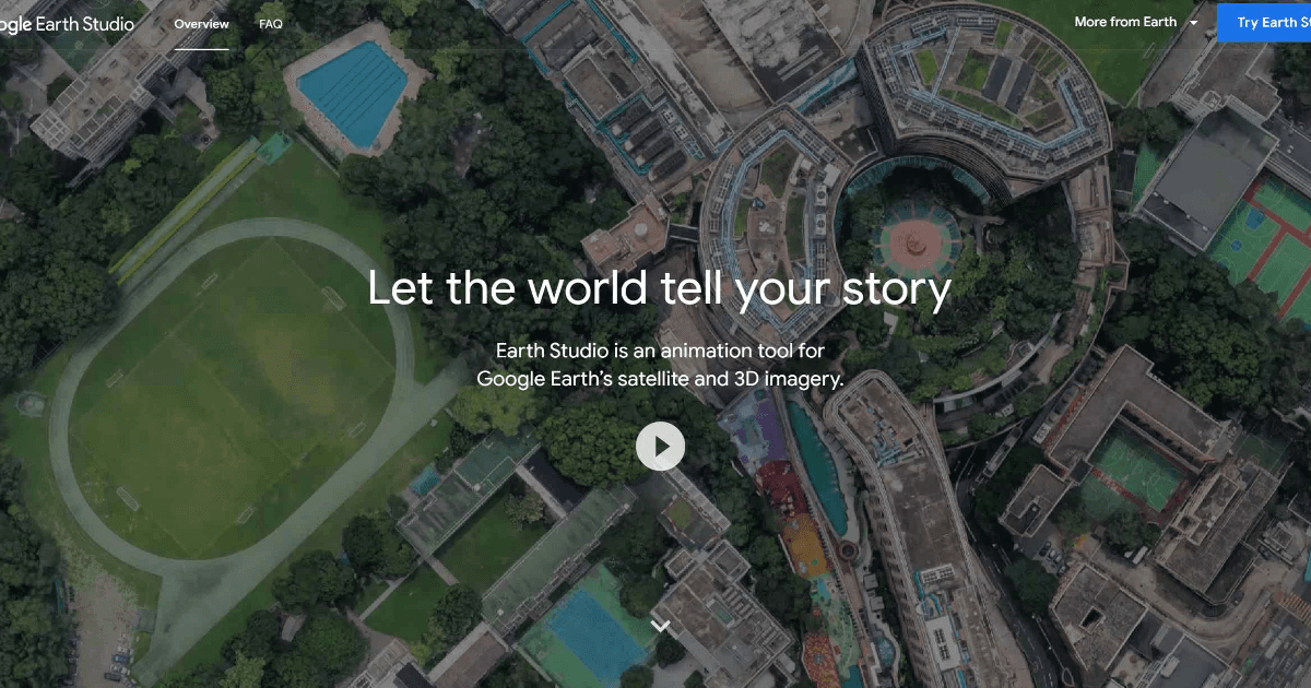 Google Earth Studio screenshot