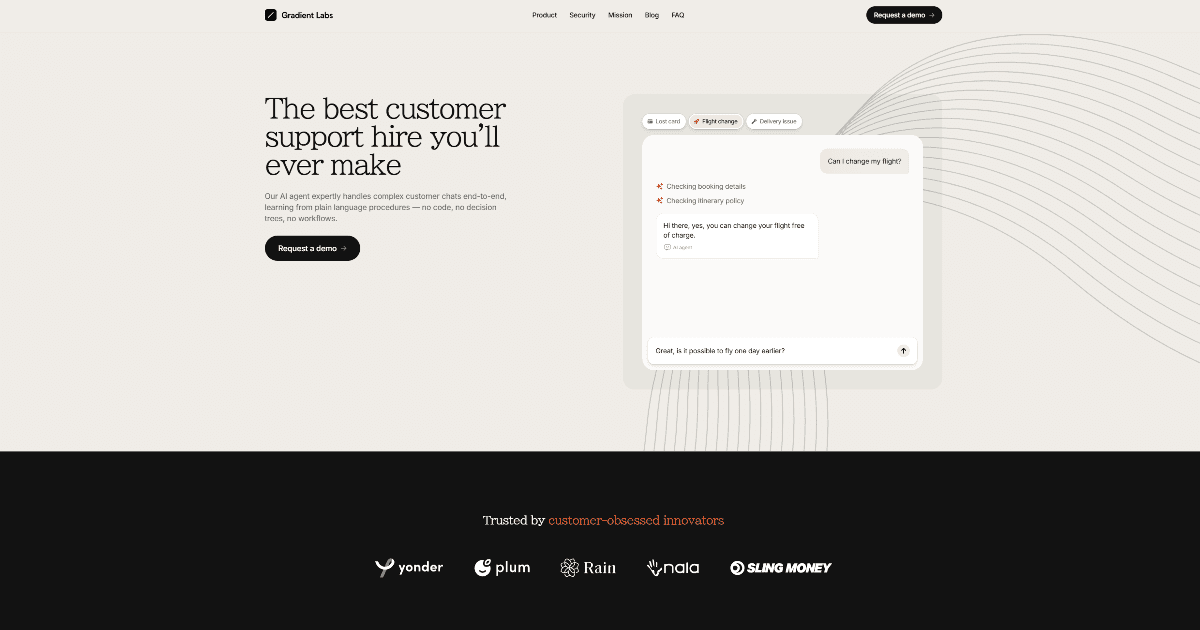 Gradient Labs screenshot