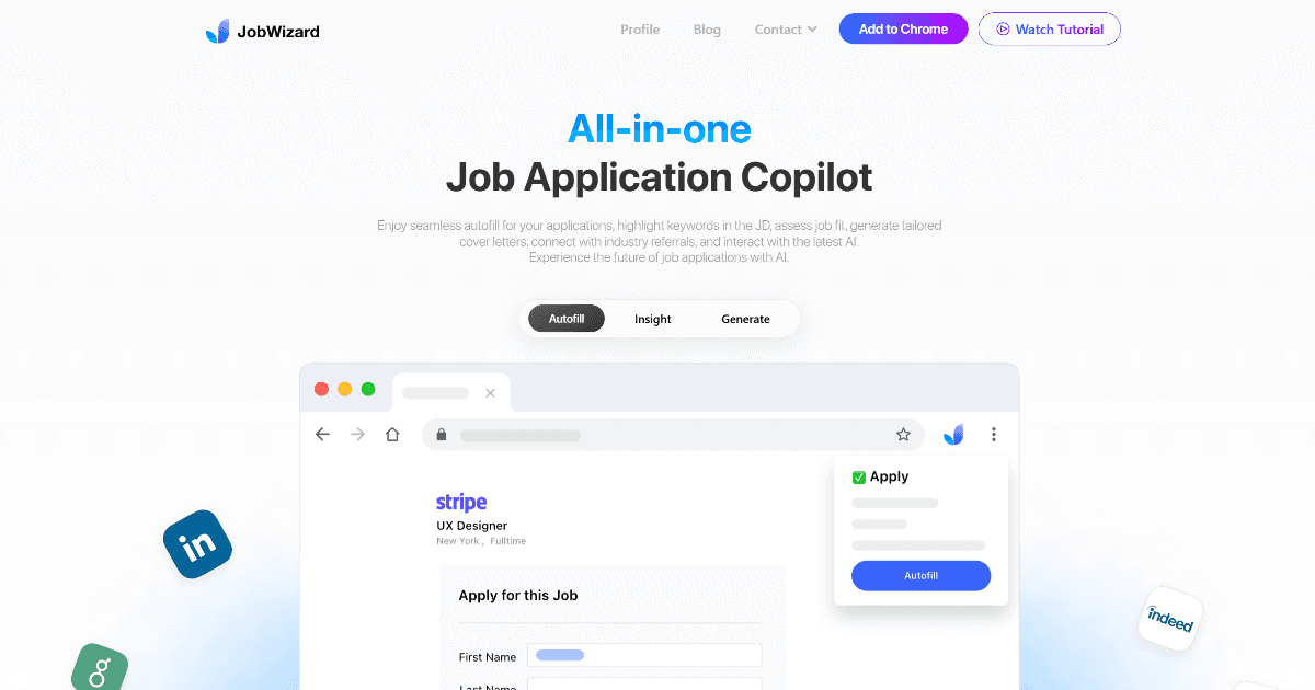 JobWizard screenshot