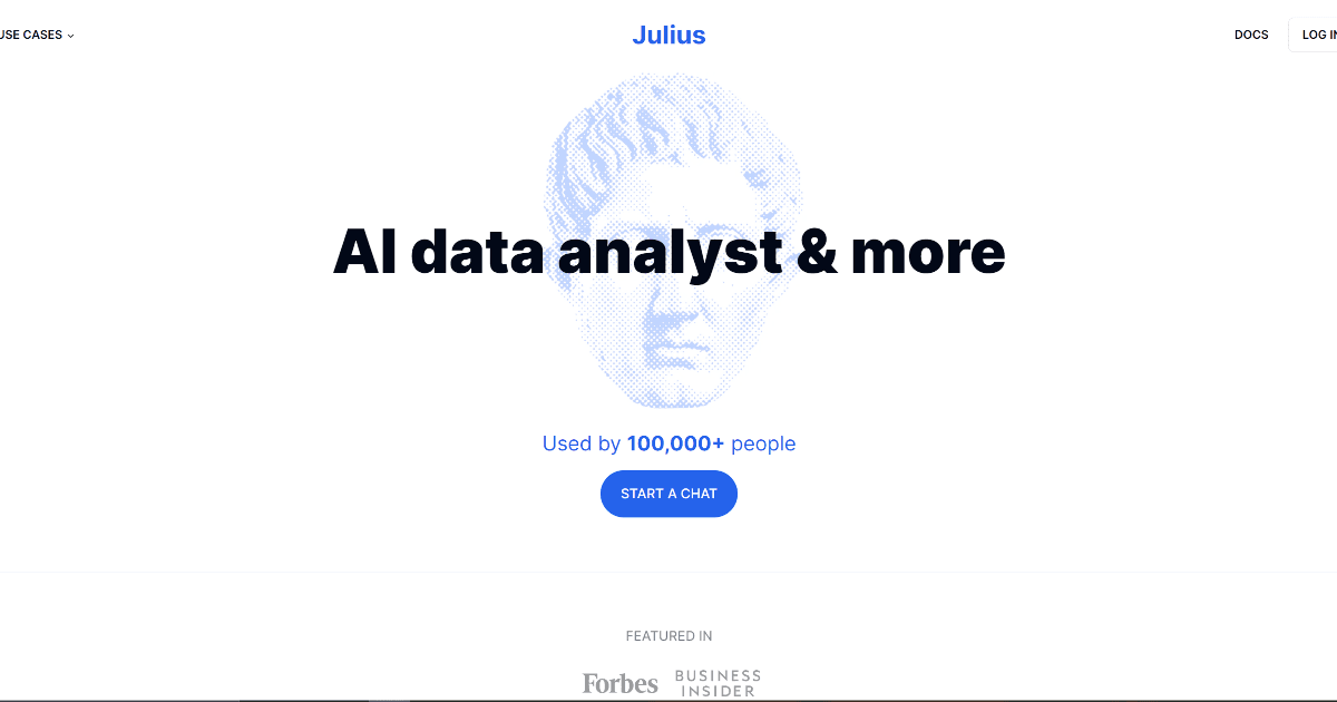 Julius AI screenshot