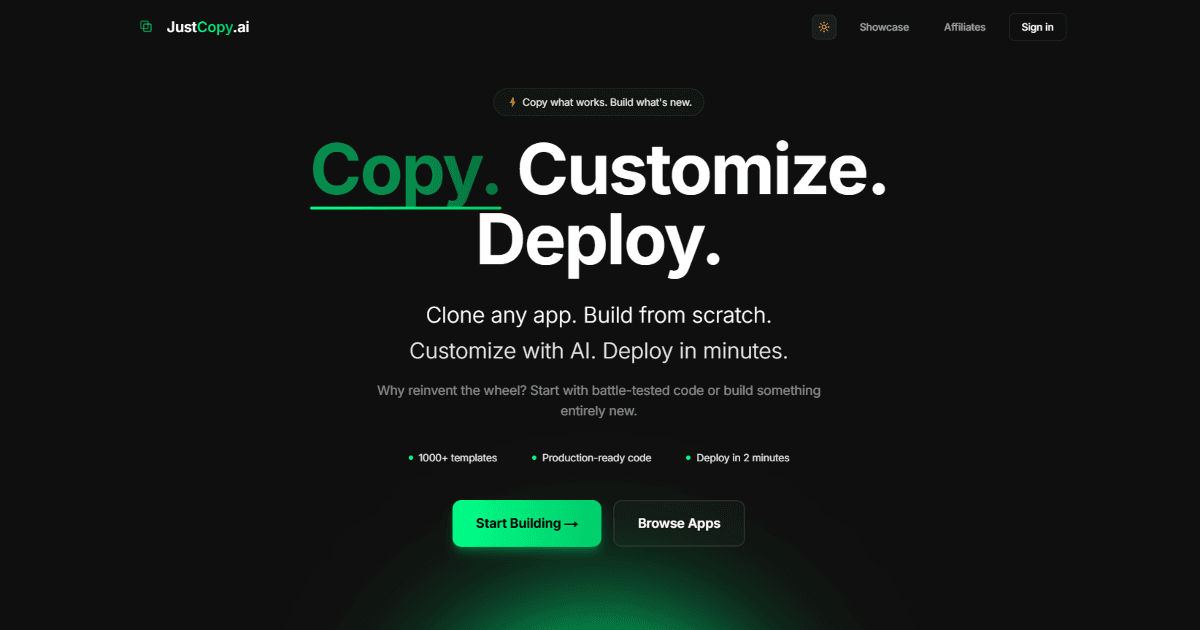 JustCopy.ai screenshot