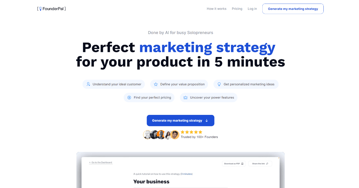 Marketing Strategy Generator screenshot