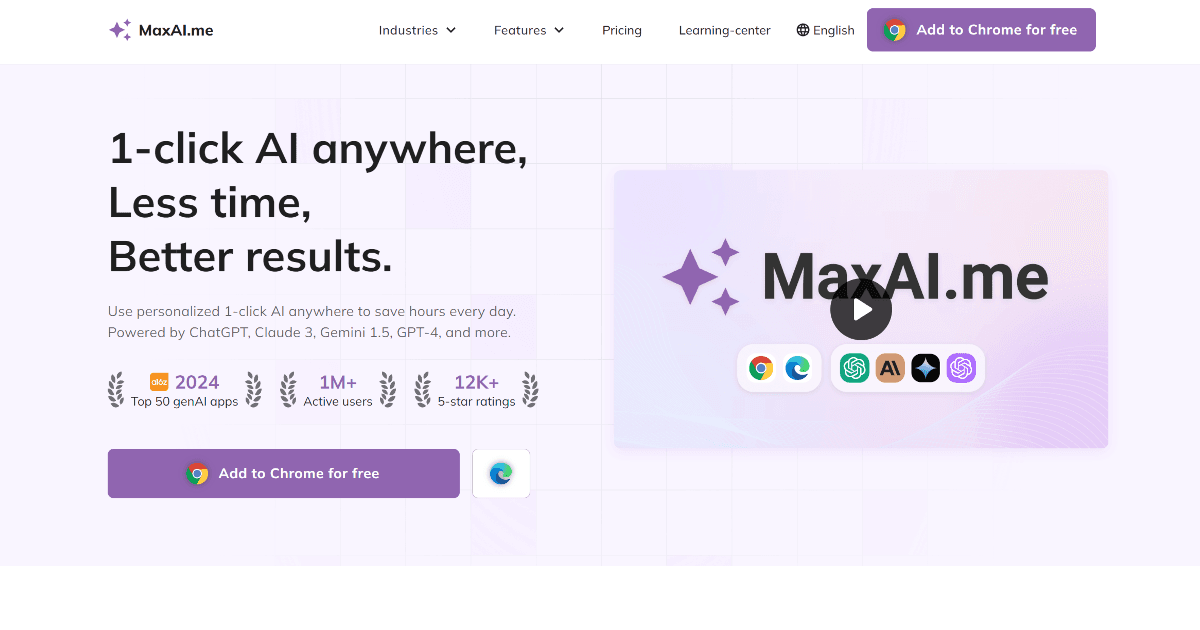 MaxAI.me screenshot