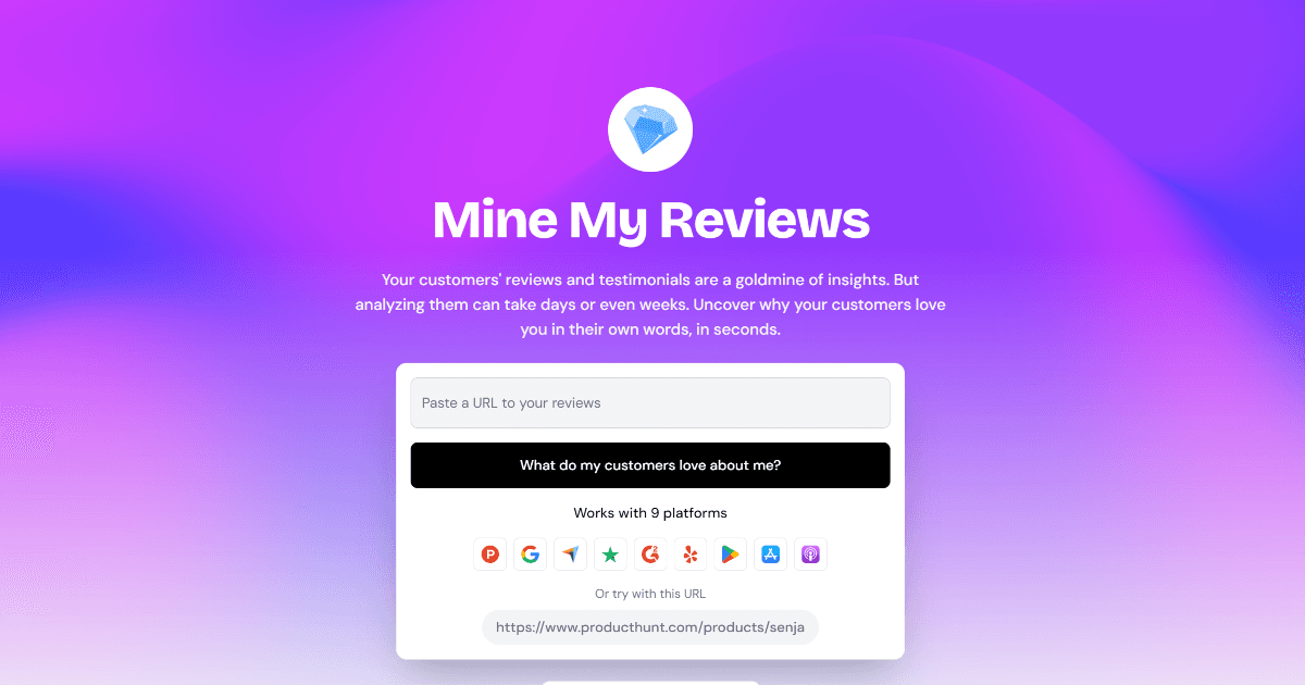 Mine My Reviews screenshot