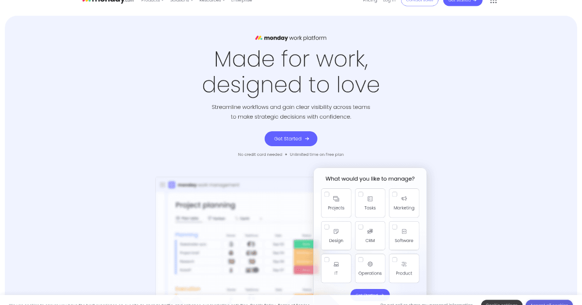 monday.com screenshot