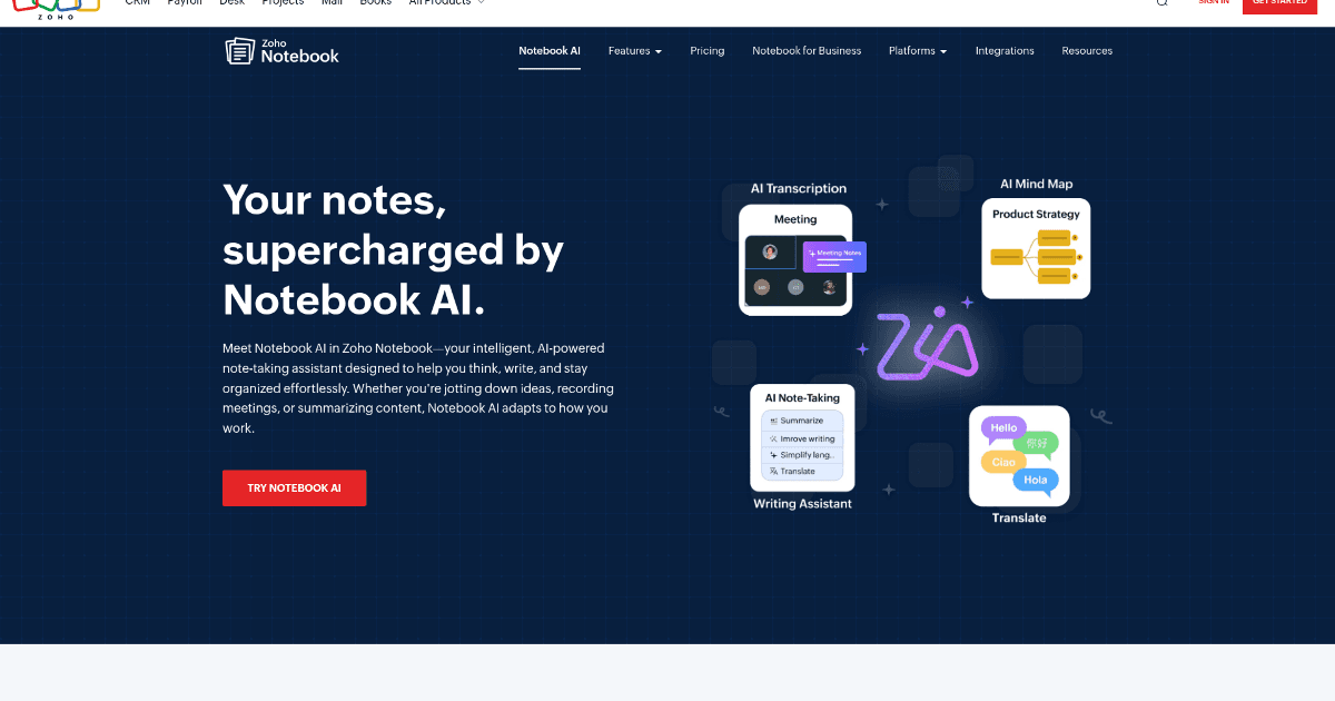 Notebook AI screenshot