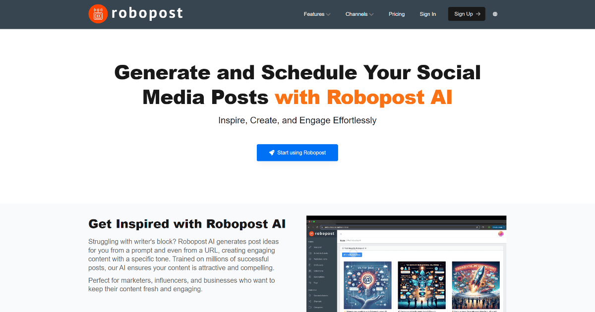 Robopost AI screenshot