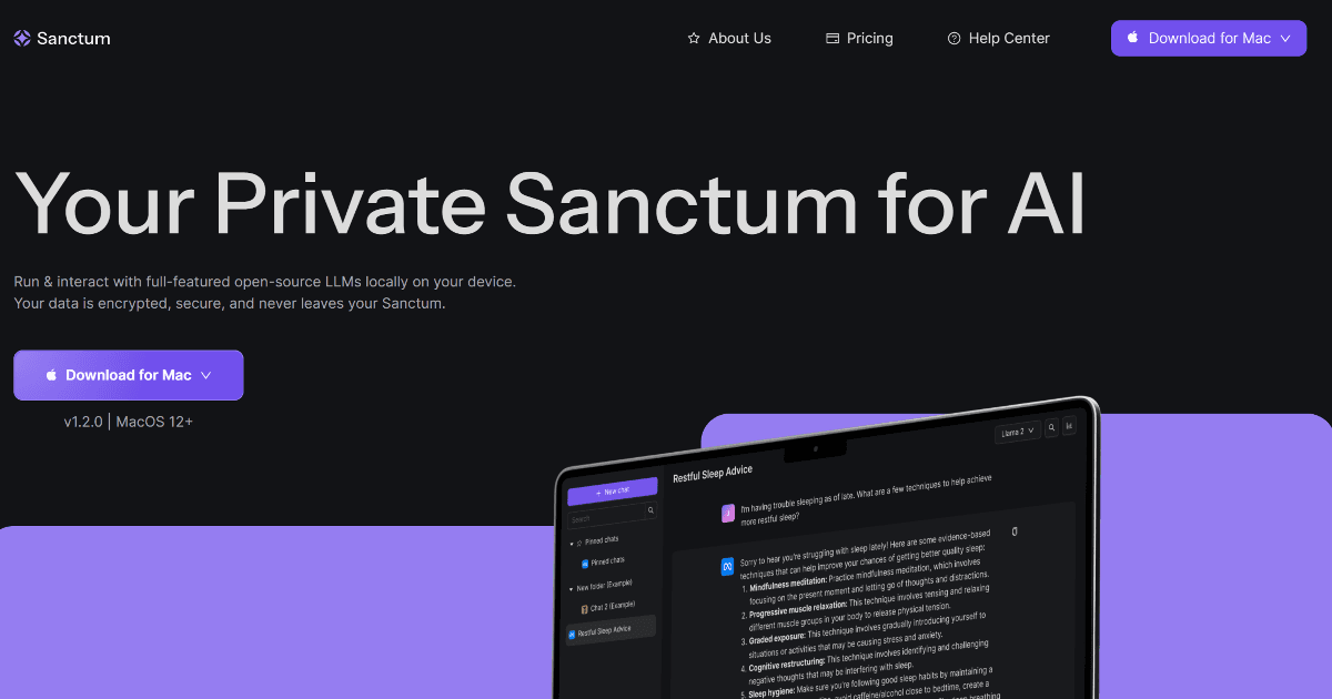 Sanctum AI screenshot