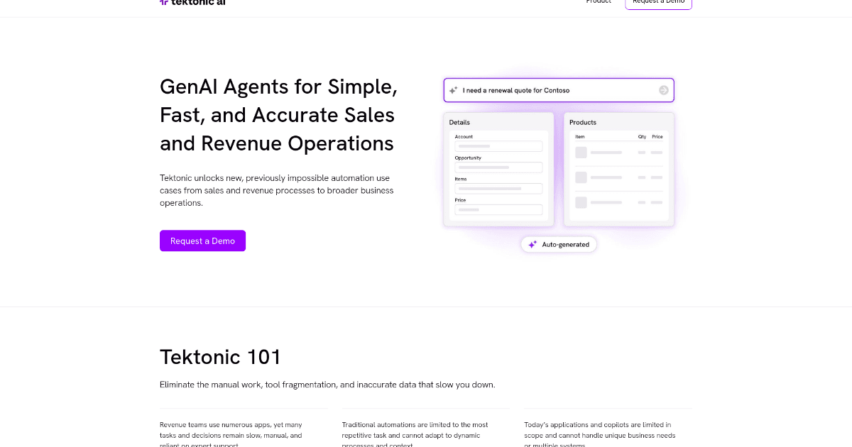 Tektonic AI screenshot