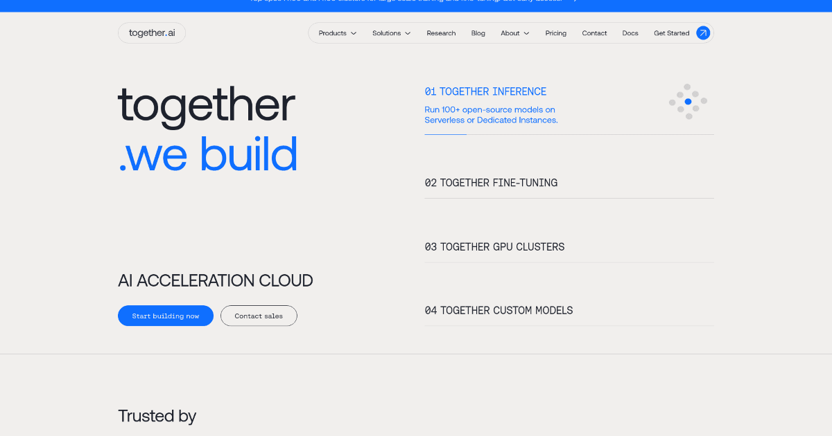 Together AI screenshot