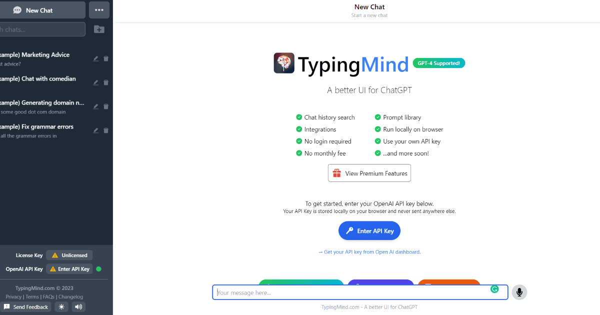 TypingMind screenshot